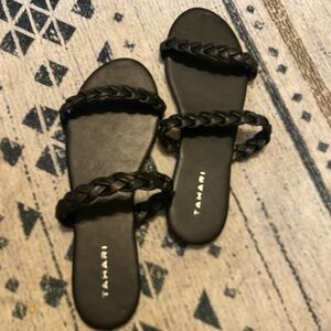 Tahari Black Braided Sandals